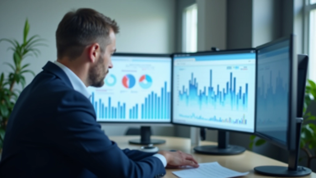 Аналитик изучает диаграммы и графики изменения цен на недвижимость в разных районах